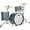 Satin Blue Pearl, variant on Ludwig NeuSonic 3-Piece Fab Shell Pack With 22" Bass Drum Satin Golden Slumbers