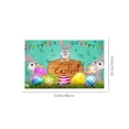 thumbnail image 3 of Qocolhg Happy Easter Party Backdrop Banner, Spring Easter Rabbit Colorful Eggs and Chick Sign Green Grass Yard Photo Background Bunny Photography for Easter Party Decoration, 70.8x43 inch, 3 of 6