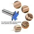 thumbnail image 5 of Uxcell T Slot Cutter Rabbet Router Bit 1/2" Shank 1-3/8" x 5/32" 4 Wing Carbide Slotting Cutter, 5 of 6