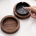 thumbnail image 2 of Walnut Ashtray With Lids Windproof Wooden Ashtray(gold) Banmo, 2 of 5
