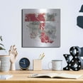 thumbnail image 6 of Luxe Metal Art 'Moving In And Out Of Traffic II Red Grey' by Mike Schick, Metal Wall Art, 12"x12", 6 of 9