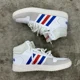 thumbnail image 5 of Ad-id-as Mens Hoops 2.0 Mid ‘White Blue Red’ Shoes Mens Size US 12 EE7382, 5 of 6