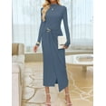 thumbnail image 4 of YOGAFOX Women's Fall Mock Neck Midi Bodycon Long Sleeve Elegant Dresses S-XL, 4 of 5