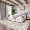 thumbnail image 3 of 8x10 Living Room Rug For Family- Washable Oriental Stain Resistant Rugs Bedroom Non Slip Ultra Soft Carpet Dining Medallion Farmhouse Home Decor Floor Decoration Mat (8x10 Beige), 3 of 7