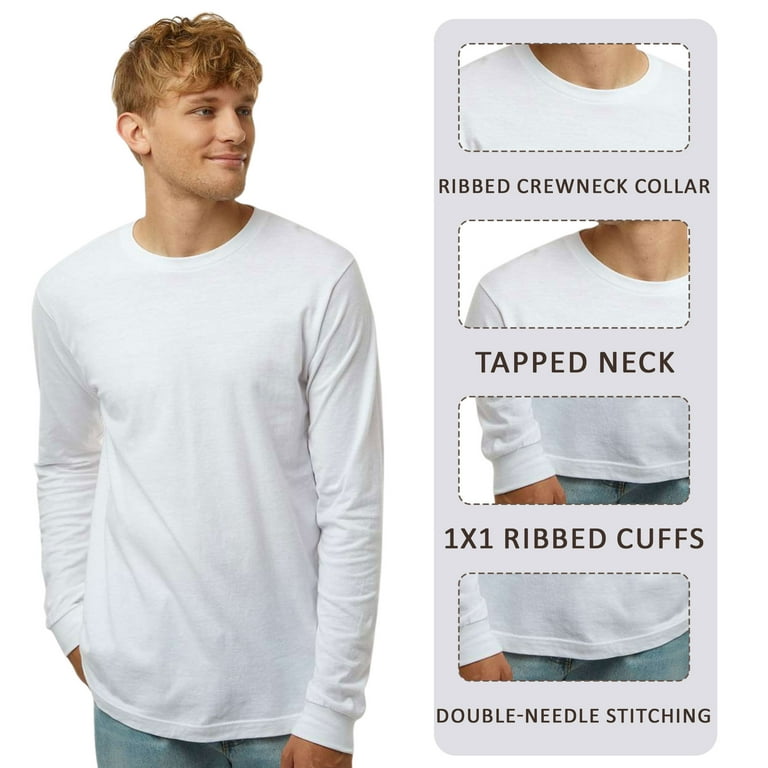 Tultex Unisex Fine Jersey Long Sleeve T-Shirts, 90 USA Cotton/10