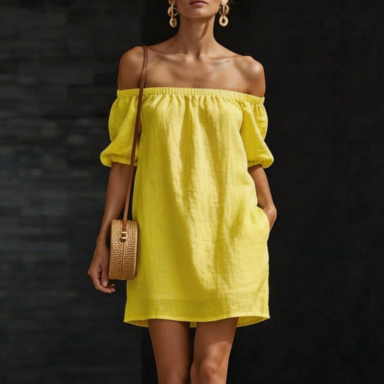 mustard ladies dress Vienna Chiffon Maxi adding a touch of sophistication Joyfolie Women's Aniya Boho Dress