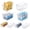 8 PACK Set, variant on Sindcom 8 Pack Clear Plastic Storage Bins with Handles, Pantry Organizer Bins, Refrigerator, Cabinet, Kitchen, Countertops, Stackable Storage Containers for Home, 4 Pack Large and 4 Pack Small