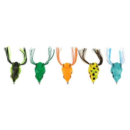 Premium Silicone Fishing Lure Set for Artificial Attraction 5-Pack 5.5cm Soft Frog Bait
