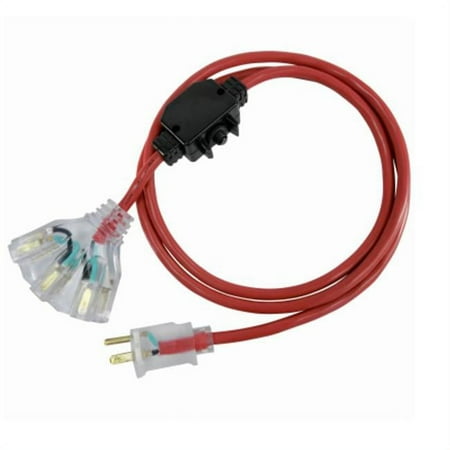 Master Electrician 100 ft. Indoor/Outdoor Extension Cord, Red