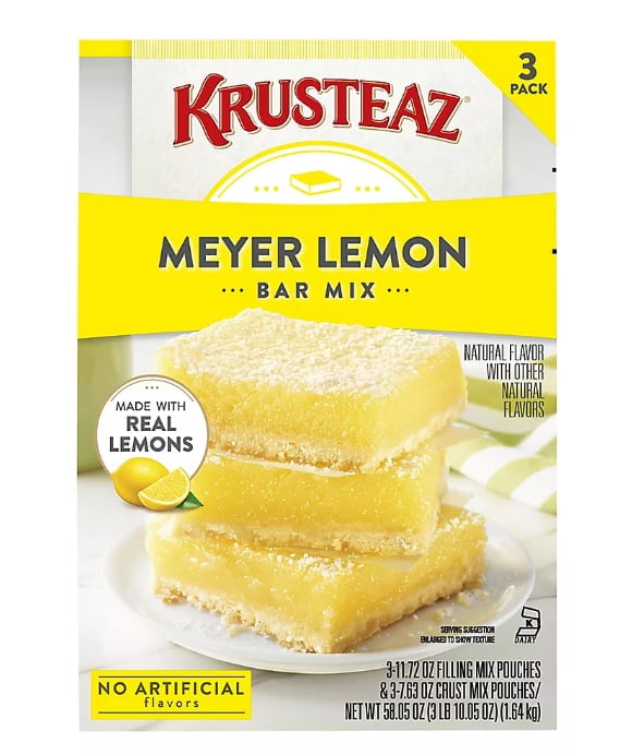 Krusteaz Meyer Lemon Bar Mix, 3 pk.