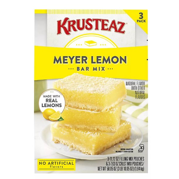 Krusteaz Meyer Lemon Bar Mix, 3 pk.