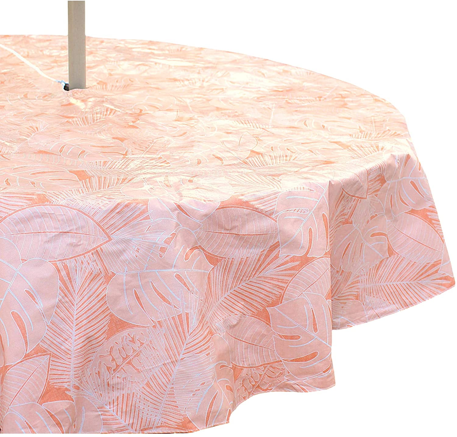 Outdoor Summer Palm Leaf Sketch Patio Table Umbrella Vinyl Tablecloth