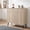 Natural wood, variant on 66'' Kitchen Sideboard Buffet Cabinet, Farmhouse Storage Cabinet with 4 Doors,3 Drawers,Gray