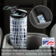 thumbnail image 6 of Highland Home Blue & White 17 oz. Stainless Steel Tumbler w/Lid, 6 of 6