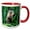 Red/White, variant on 3drose, Brazil, Mato Grosso Do Sul, Bonito. Brown Capuchin Monkey in Tree, 11oz Mug