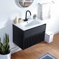 thumbnail image 6 of JONATHAN Y Sherwin 30 in. W x 18 in. D x 20 in. H, Slat 2-Drawer, Wall Mounted Bath Vanity Cabinet ONLY, Black, VAN1017C, 6 of 9