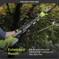 thumbnail image 6 of Open Box Sun Joe 24V Cordless 3-in-1 Hedge Trimmer + Pole Saw + Grass Trimmer Lawn Care System, 2.0-Ah Battery & Charger, 6 of 10