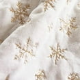 thumbnail image 2 of Lomyolo Christmas Tree Skirts for Xmas Tree Holiday Party Christmas Decorations White Plush Golden Sequin Snowflake, 2 of 7