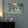 thumbnail image 3 of wall26 Canvas Print Wall Art Palm Tree Duo on Tropical Beach Shoreline Marine Life Nature Photography Modern Art Nautical Scenic Relax/Calm Multicolor for Living Room, Bedroom, Office - 32"x48&q, 3 of 5