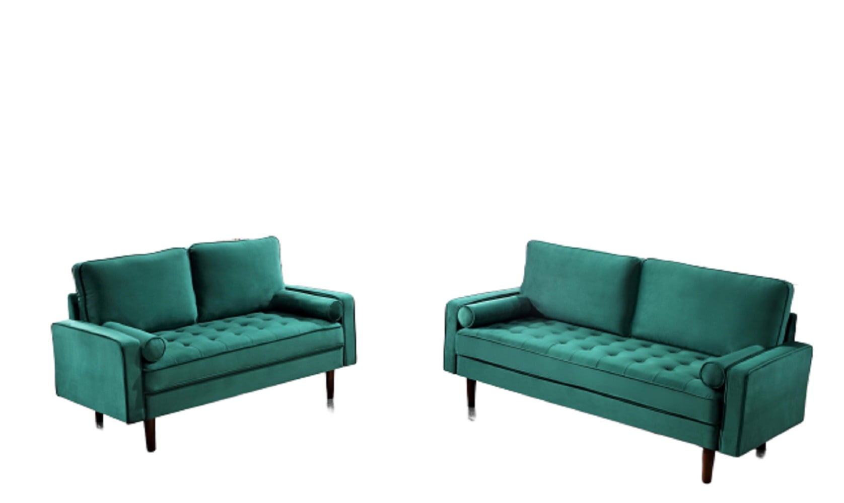 Uspridefurniture Hazen 2 Piece Velvet Living Room Set, sofa & loveseat