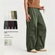 thumbnail image 3 of Pantalones de paraguas de pierna ancha lavados para hombre, pantalones casuales holgados con bolsillos de moda de primavera y verano para hombre, 3 of 3