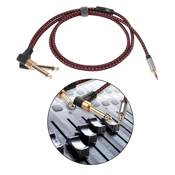 Cable divisor 3,5mm a 2x 6,35mm perfecl para Smartphone ordenador altavoces 3 metros