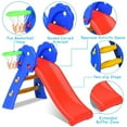 thumbnail image 2 of Pemberly Row 2 Step Children Folding Slide w/ Basketball Hoop For Kids, 2 of 6
