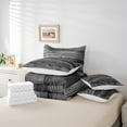 thumbnail image 5 of 7 Piece Rustic Farmhouse Bedding Set Western Twin Comforter Set With Sheets Dark Grey Country Spliced Board Reversible Bed In A Bag Soft Lightweight Bed Set For All Season, 5 of 5