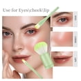 thumbnail image 4 of Travel Makeup Brush Set with case, 4 in 1 Mini Cute Makeup Brush Retractable Professional Foundation Blending Powder Eye Shadow Brush for Women Facial Cosmetics Makeup Brush Set(Green), 4 of 5