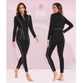 thumbnail image 2 of Thermal Underwear for Women,Long Johns Fleece Lined Thermal Base Layer Zip Up Thermals Top and Bottom Set, 2 of 6