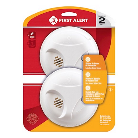 sensor de humo con alarma blanco