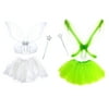 Pretend Play Dress Up Mozlly White Twinkle Fairy Tutu Costume (3pc Set) and Mozlly Green Twinkle Fairy Tutu Costume (3pc Set)