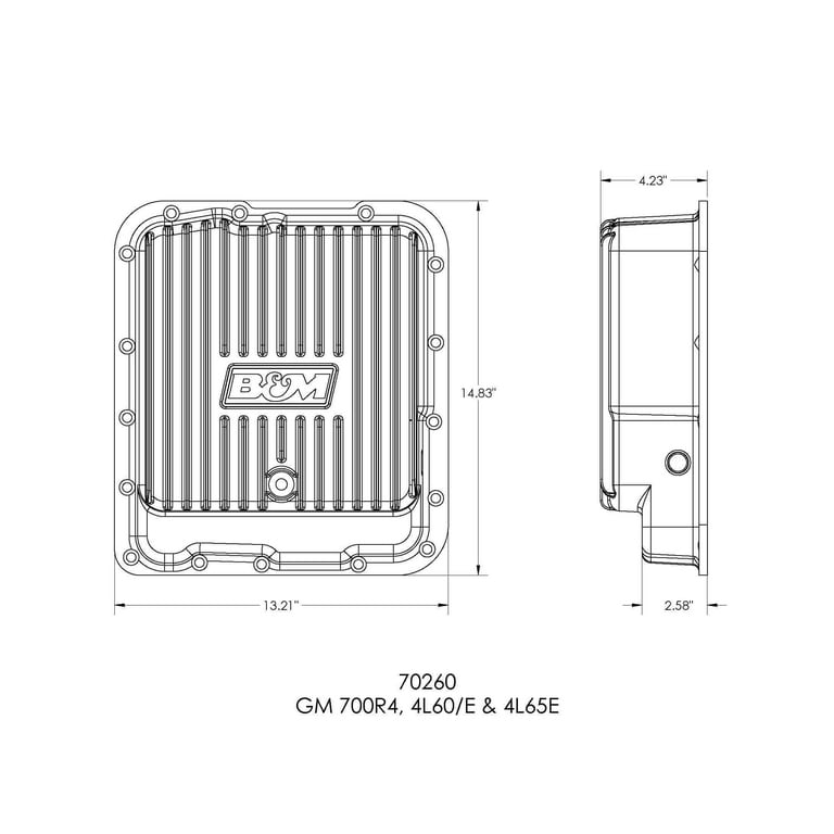 B&M Cast Alm Deep Trans Pan GM 4L60E/4L60E/4L65E B&M Cast Alm Deep Trans Pan GM 4L60E/4L60E/4L65E