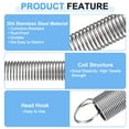 thumbnail image 3 of Uxcell 2 Ressorts d'Extension 0.5x5x300mm, Ressort de Compression en Acier Inoxydable 304 avec Double Crochet pour Réparations Industrielles Maison Argent, 3 of 6
