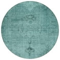 thumbnail image 2 of Addison Rugs Chantille Indoor/Outdoor Traditional Oriental Teal Washable Round Rug, 8' x 8', 2 of 6