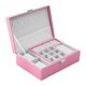 thumbnail image 1 of Joyero PU Cuero Compacto Amplio espacio de almacenamiento Almacenamiento para pulseras Relojes EstiloC-Rosa Yuyangstore Organizador de joyas, 1 of 8