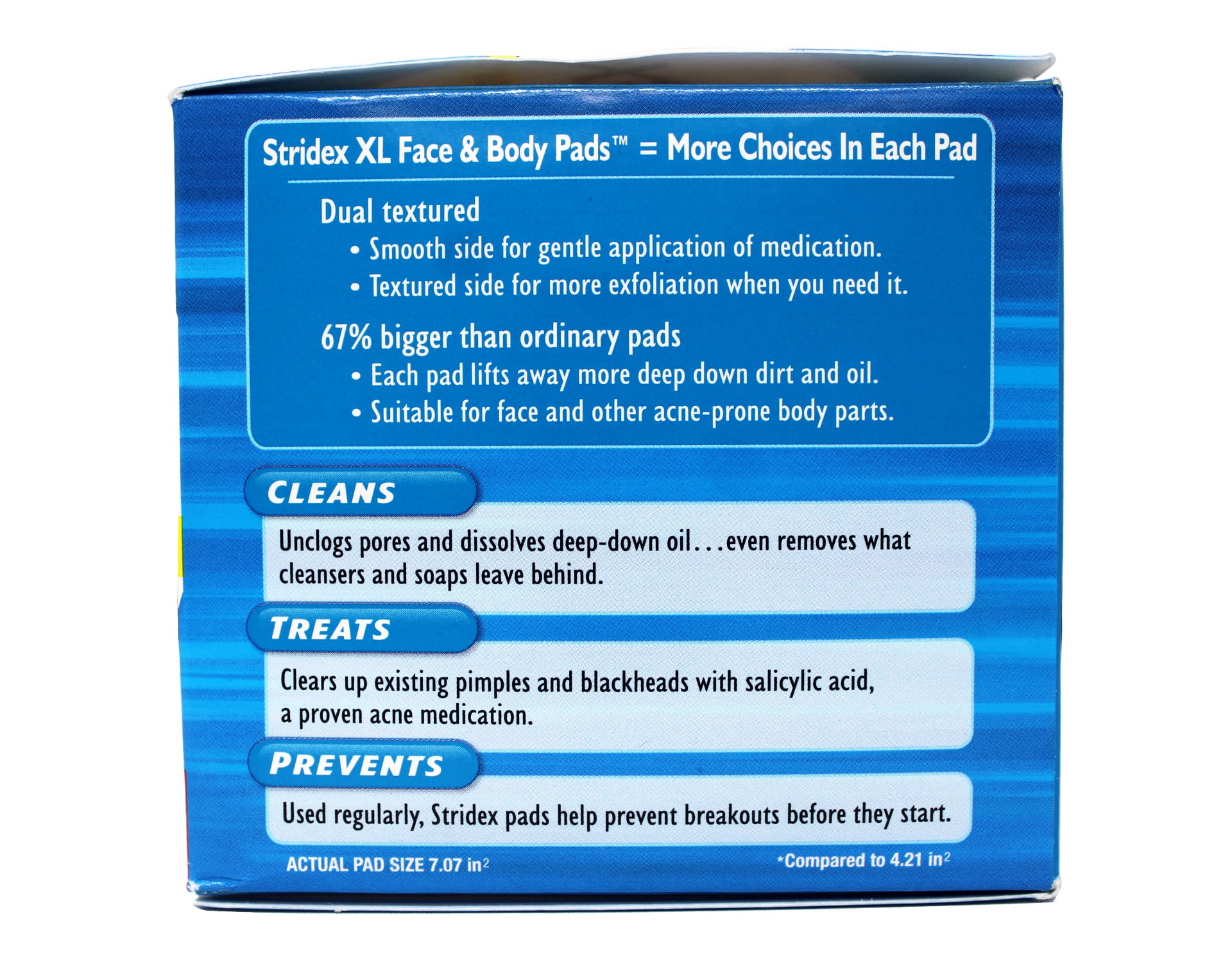 2 Pack - Stridex XL Acne Pads for Face and Body with Salicylic Acid, Alcohol Free, 90 Ct