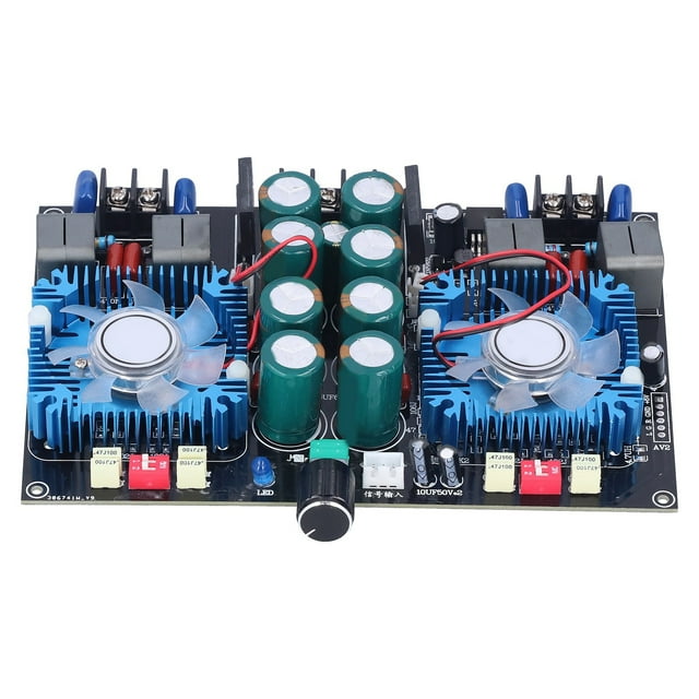 Módulo De Amplificación De Audio, Placa De Amplificador De Potencia Digital De Alta Precisión, Disipación De Calor Con Ventilador De Refrigeración Para Equipos Multimedia