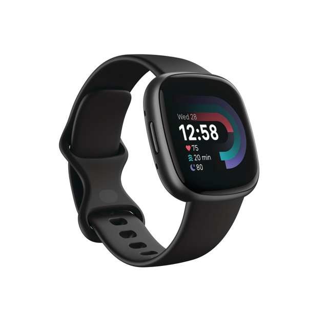 Refurbished Fitbit FB523BKBKFRCJK Versa 4 Fitness Smartwatch, Black