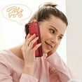 thumbnail image 2 of Wallet Phone Case for Samsung Galaxy S25, Crossbody Shoulder Strap Multiple Cards Holder RFID Blocking Shockproof Bumper Ring Holder Kickstand Feature Protective Case for Women Girls, Red, 2 of 10