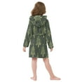 thumbnail image 7 of FORMRS Niños Bathrobe Unisex Hooded Robe Soft Plush Pajamas Sleepwear, Size 2-3T, Hand Drawn Christmas Trees, 7 of 7