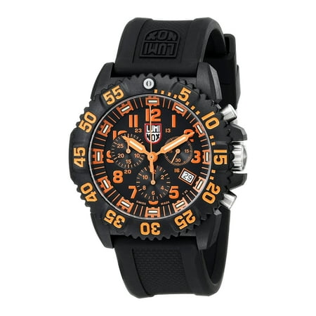 LUMINOX Sea Colormark Chronograph 3080 Series, Black Strap, Round Black Dial, Men's Watch A.3089