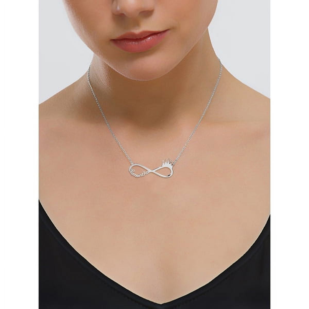 Crown Infinity Name Necklace