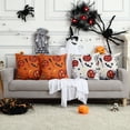 thumbnail image 4 of 2 Pcs Halloween Throw Pillow Covers, Pumpkin Pattern Square Throw Pillow Case, 4 of 8