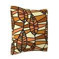 thumbnail image 2 of LNWH Decorative Pillow Covers, Autumn Brown Abstract Mosaic Square Sofa Decorative Knit Pillow Case, 22"x22", 2 of 8