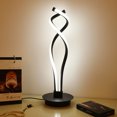 thumbnail image 2 of Mkyiongou Modern LED Spiral Table Lamp Bedside Desk Curved Light Room Decoration Black, 2 of 11