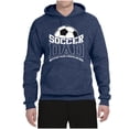 thumbnail image 2 of Wild Bobby, Soccer Dad Better Than a Regular Dad Father's Day Unisex Hoodie Sweatshirt, Vintage Heather Navy, Small, 2 of 6