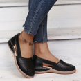 thumbnail image 4 of Women's Hollow Out Casual Shoes Solid Round Head Comfortable Platform Sandals Shoes, 4 of 5