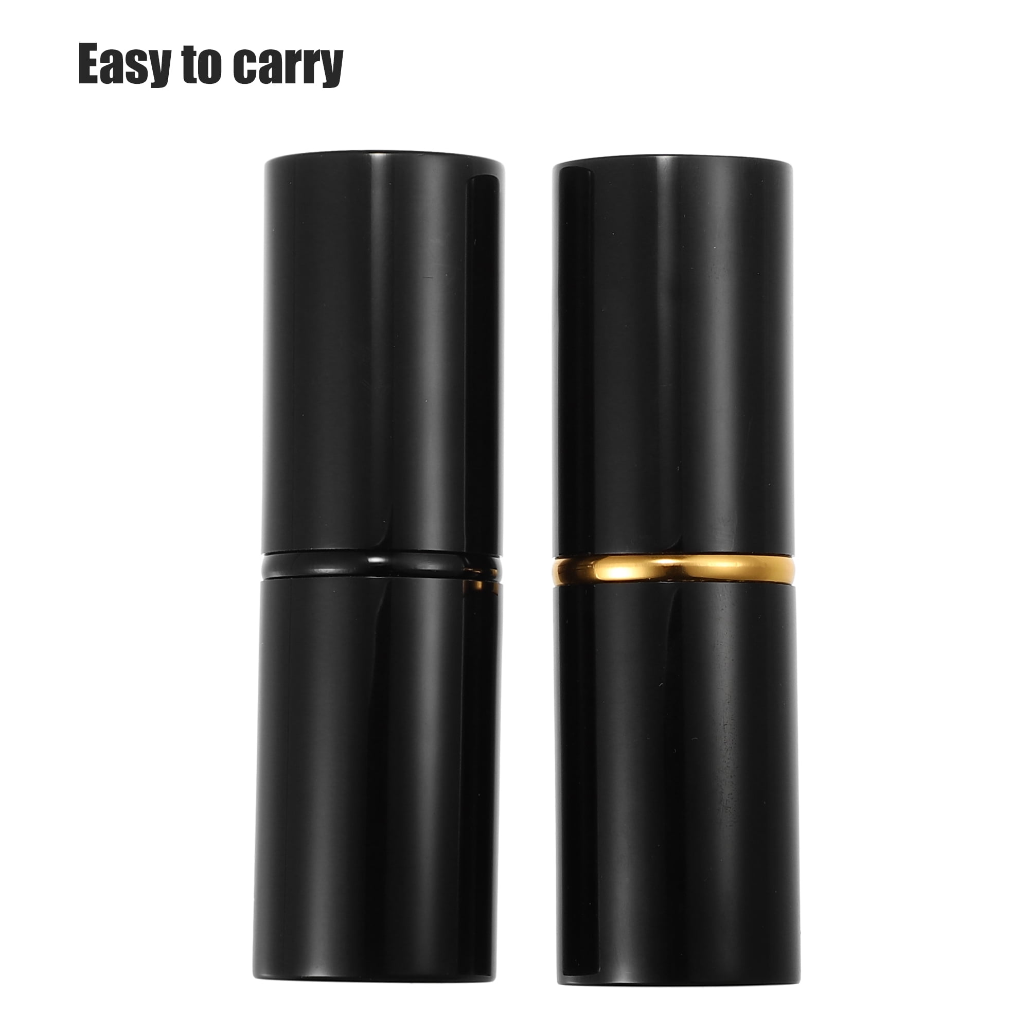Unique Bargains Makeup Brush Kit Travel Retractable Angled Brush Highlight Black 2 Pcs