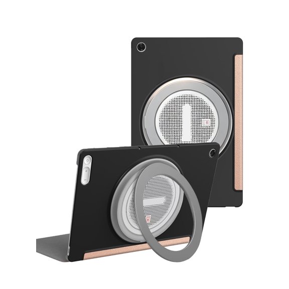HYRACPO Trifold Stand Tablet Case for Lenovo Tab Plus Gen 2 12.1", PU Leather Shockproof Cover-rose gold